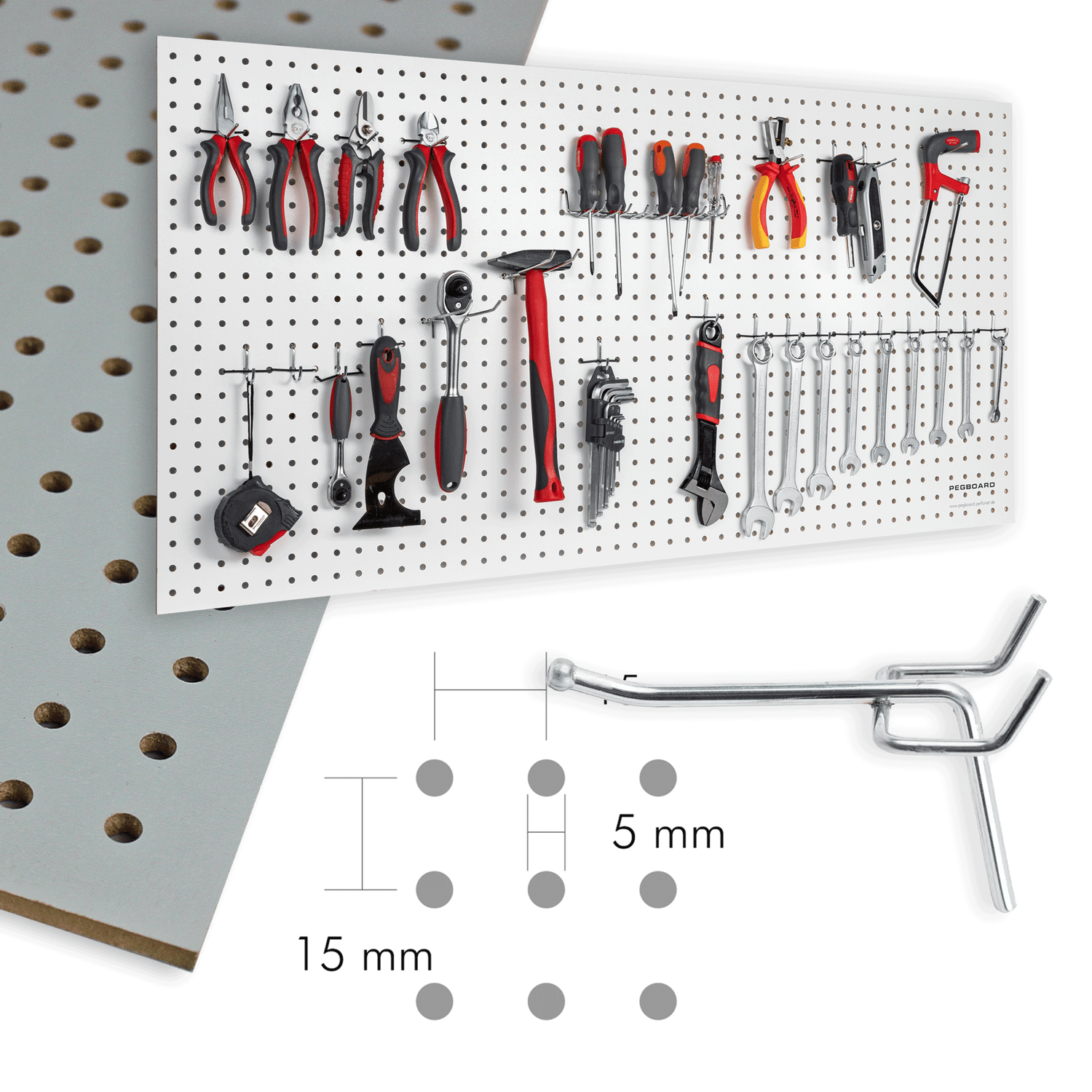 Qbrick Werkzeugwand 2er Set - Pegboard Mit Magneten Für Werkstatt